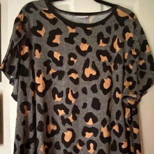 Lularoe 3x Olive leopard print